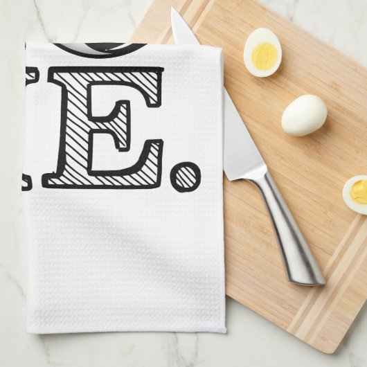 Home in Harmony Yin Yang Symbol Theedoek (Quarter Fold)