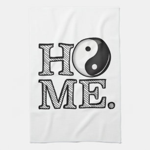 Home in Harmony Yin Yang Symbol Theedoek