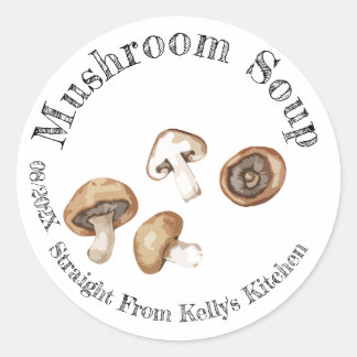 Home Inblikken Zakelijk Paddenstoel soep Etiket