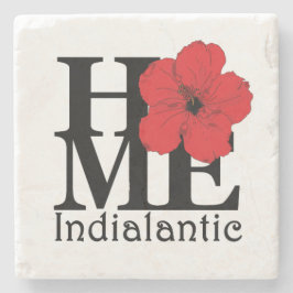 HOME Indialantic Red Hibiscus Stenen Onderzetter