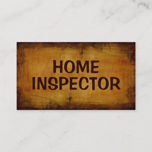 Home Inspecteur Carte de visite antique (Devant)