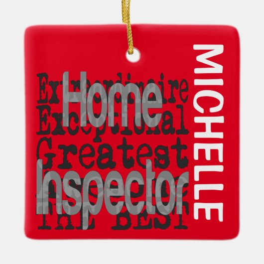 Home Inspector Extraordinaire CUSTOM Keramisch Ornament (Voorkant)