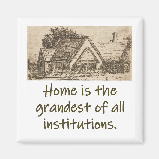 Home is de kleinste - thuisprijsopgave magneet (Voorkant)