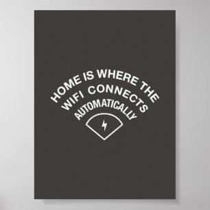 Home is de locatie waar WiFi automatisch verbindin Poster