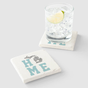 Home is Michigan de Grote Meren Staat Stenen Onderzetter