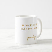 Home is Mijn Happy Place met naam Koffiemok (Voorkant rechts)