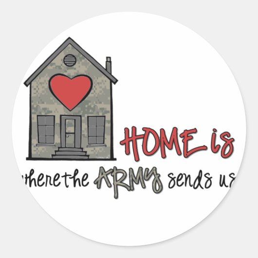 Home is ronde sticker (Voorkant)