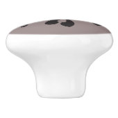 Home is Waar de Geit is Hoofprints Keramische Knop (Zijkant)