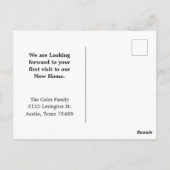 Home is Waar de Kat is Bewegende Aankondiging Briefkaart (Achterkant)