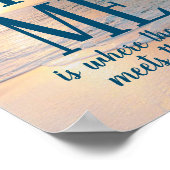 HOME is waar de oceaan de kust ontmoet Poster (Hoek)