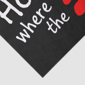 Home is waar de pow print is zwart tissuepapier (Detail)