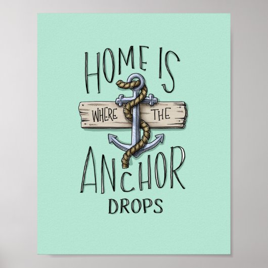 Home is Waar het Anker Drops Wall Poster (Voorkant)