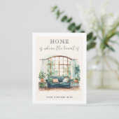 Home is Waar het Hart is Gezellige Realiteit Briefkaart (Staand voorkant)