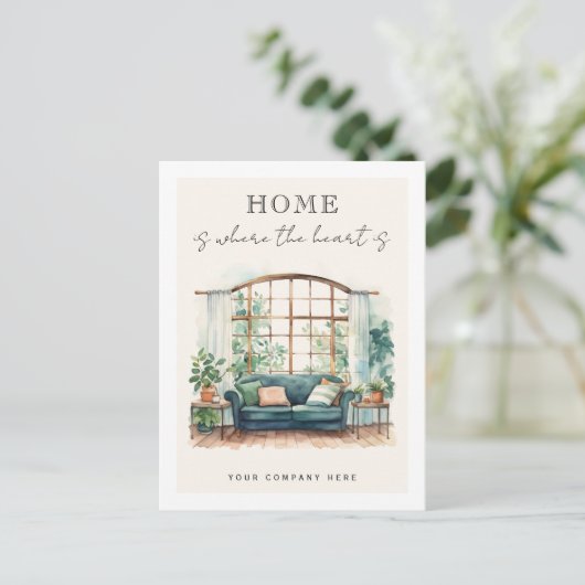 Home is Waar het Hart is Gezellige Realiteit Briefkaart (Staand voorkant)