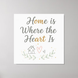 Home Is Waar Het Hart Is – Gezellige Wall Art Quot Canvas Afdruk