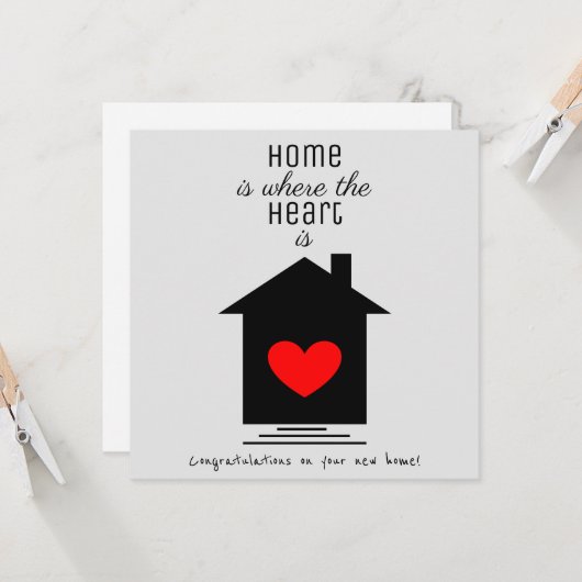 Home is waar het hart is - New Home Kaart (Voorkant / Achterkant in situ)