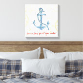 Home is waar je je anker hebt ingesteld canvas afdruk (Insitu (Slaapkamer))