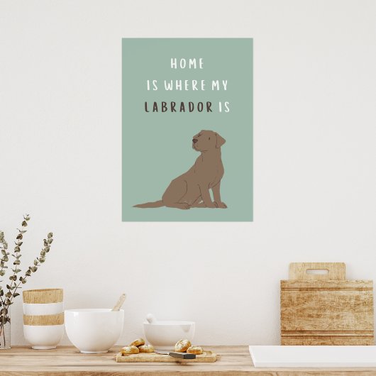 Home is waar mijn labrador Poster is (Keuken)