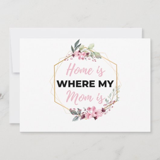 Home is waar mijn moeder zwart is feestdagenkaart (Voorkant)