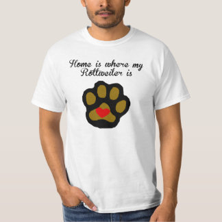 Home is waar mijn rottweiler is t-shirt