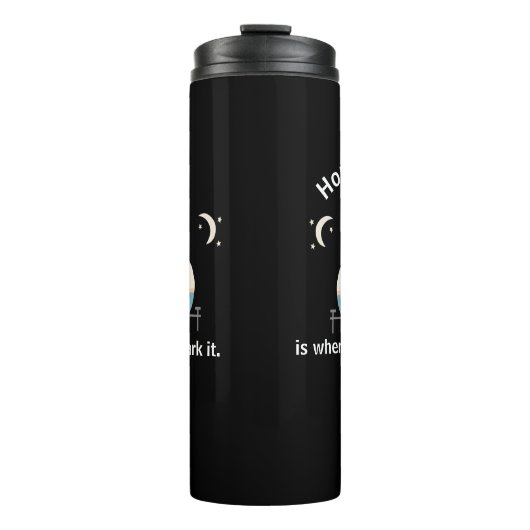 Home is Where You Park It Teardrop Camper Thermosbeker (Voorkant)