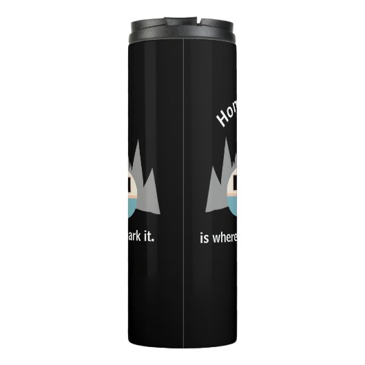 Home is Where You Park It Teardrop Camper Thermosbeker (Achterkant)