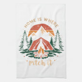 home is where you pitch it shirt, camping t-shirt theedoek (Verticaal)