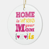Home is where your mom is keramisch ornament (Links)