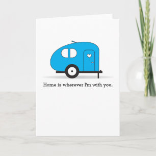 Home is Wherever I'm With You - Cute Love Card Feestdagen Kaart