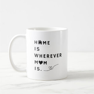 Home Is Wherever Mom Is – Gift For Mom Koffiemok