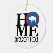 HOME Jackson Hole Wyoming Keramisch Ornament (Links)