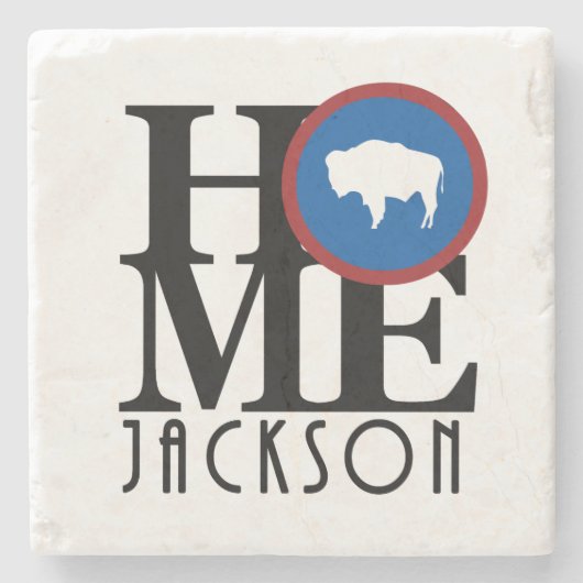 HOME Jackson WY Stenen Onderzetter (Voorkant)
