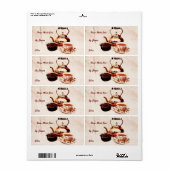 Home-Jam - elk smaakconservenlabel Etiket (Full Sheet)