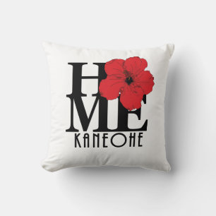 HOME Kaneohe Red Hibiscus Kussen