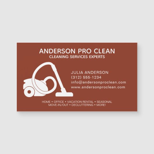 Home & Kantoor Pro Schoonmaak Magnetisch Visitekaa (Voorkant)