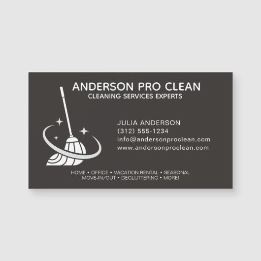 Home & Kantoor Pro Schoonmaak Magnetisch Visitekaa (Voorkant)