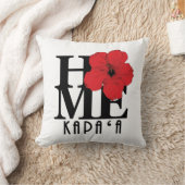 HOME Kapa'a, Hawaii Red Hibiscus Kussen (Deken)
