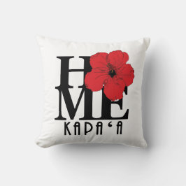 HOME Kapa'a, Hawaii Red Hibiscus Kussen