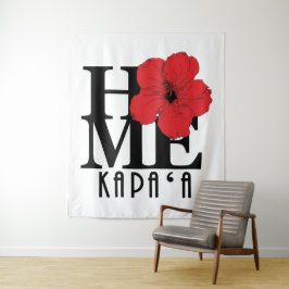 HOME Kapa'a Kawaii RedHibiscs Wandkleed