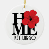 HOME Key Largo Red Hibiscus Keramisch Ornament (Voorkant)