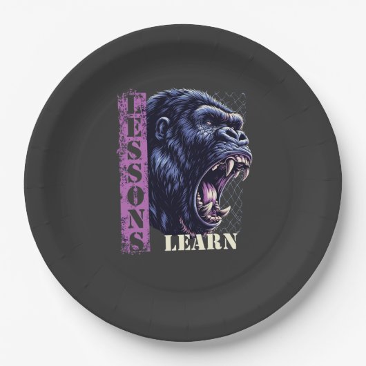 Home/Kitchen Angry Gorilla Paper Plate Papieren Bordje (Voorkant)
