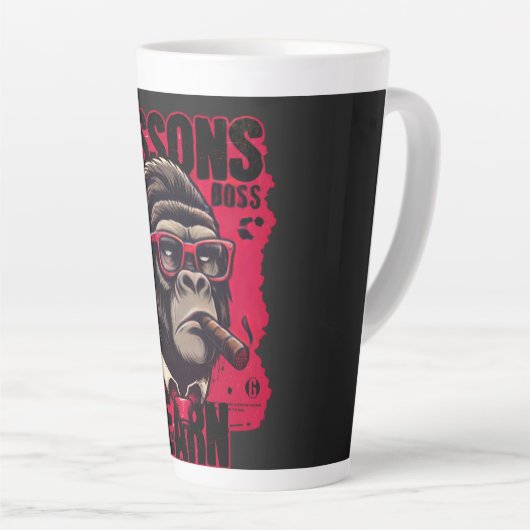 Home/Kitchen Gorilla Boss Latte Mug (Angle droit)