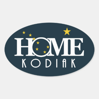 HOME Kodiak ALASKA Ovale Sticker