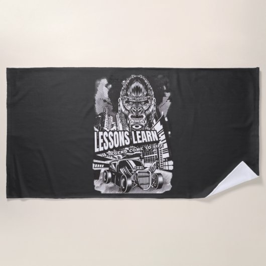 Home Legendary Gorilla Lessons Learn Beach Towel Strandlaken (Voorkant)