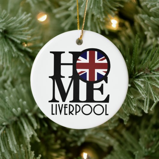 HOME Liverpool (vlag VK) Keramisch Ornament (Boom)