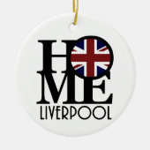 HOME Liverpool (vlag VK) Keramisch Ornament (Voorkant)