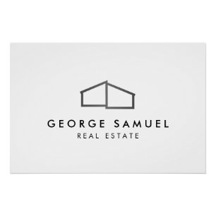 Home Logo Realtor Zwart & Wit Perfect Poster