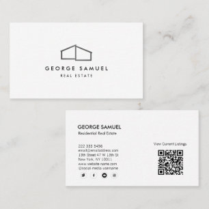 Home Logo Realtor Zwart & Wit Visitekaartje