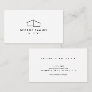 Home Logo Realtor Zwart & Wit Visitekaartje