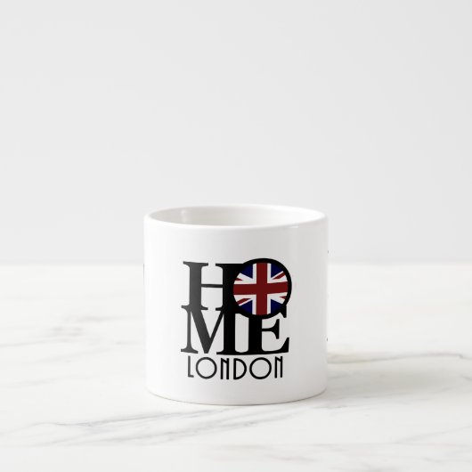 HOME London (Britse vlag) Espresso Kop (Voorkant)